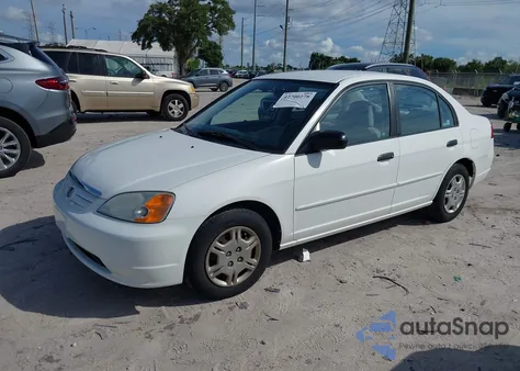 2001 Honda Civic Lx из США, поврежденный, VIN 1HGES165X1L059261